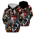 3D Digital Print Halloween Pattern Hoodie