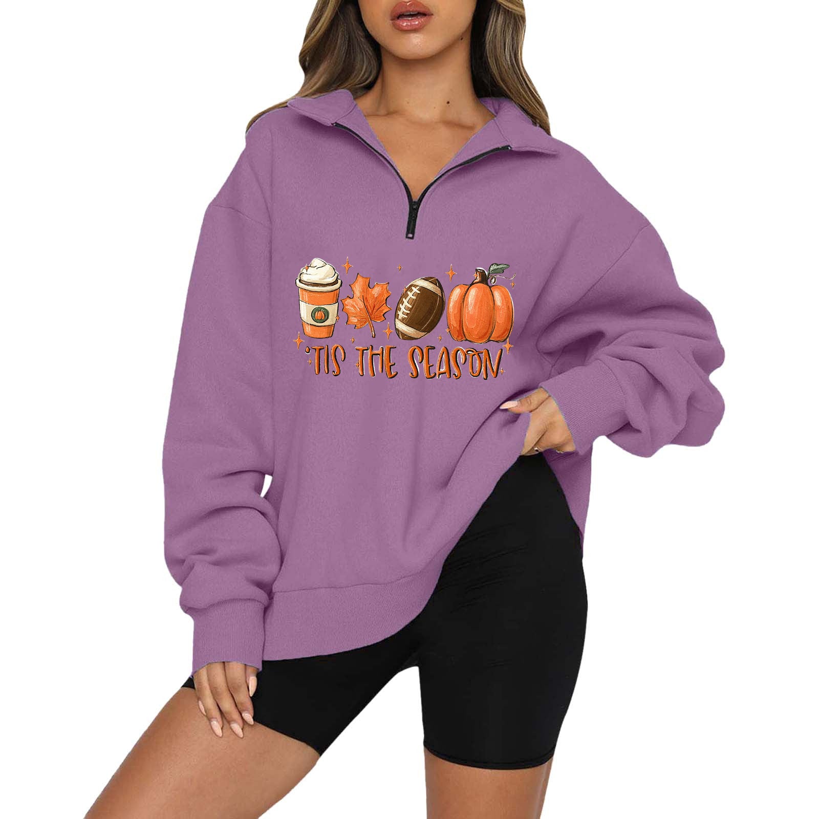 Women’s Halloween Pumpkin Zip Hoodie | Cozy Fall Sweatshirt