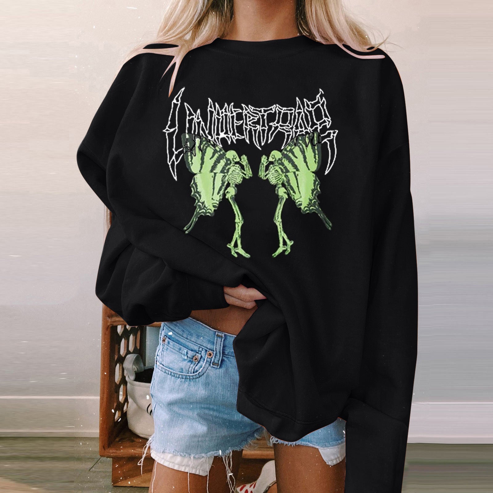 Halloween Women's Long Sleeve Padded Sweatshirt