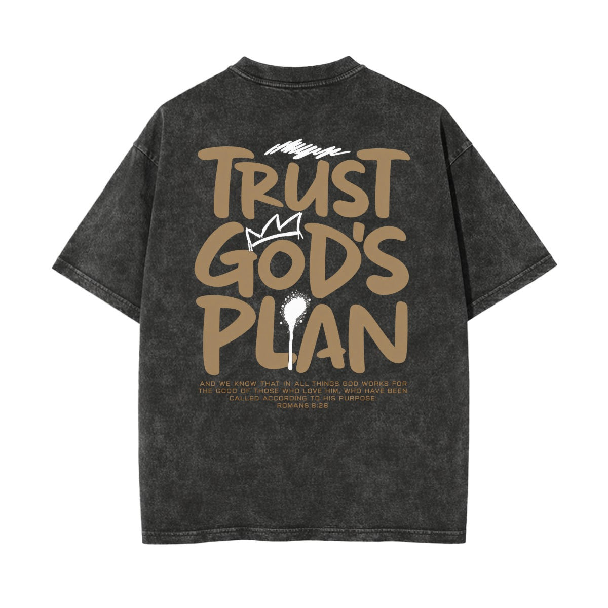 Trust God’s Plan Christian T-Shirt – Romans 8:28 Faith Graphic Tee