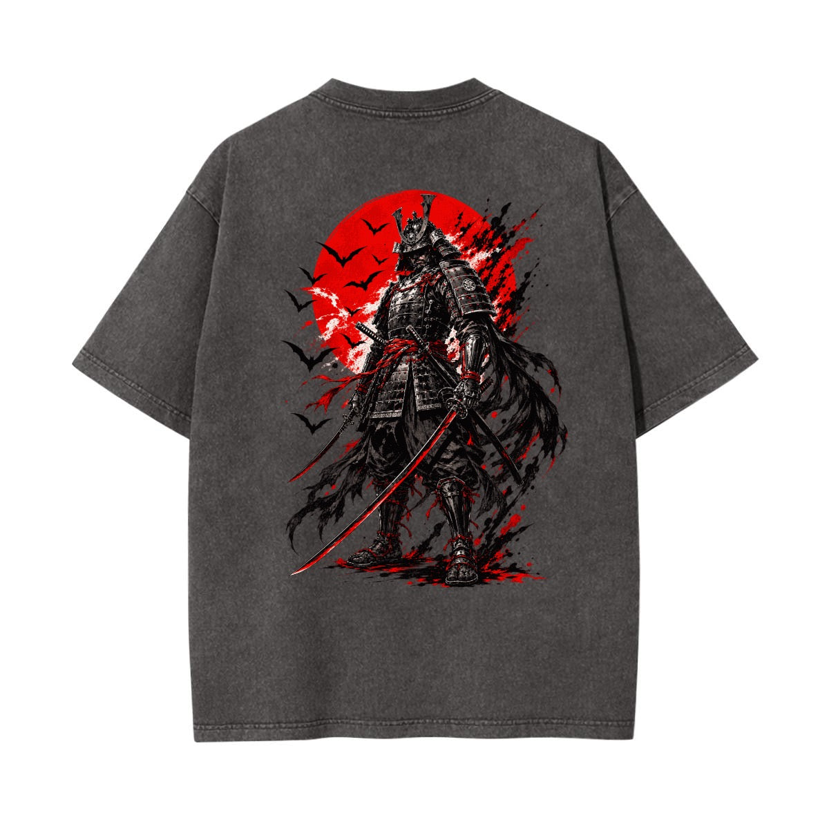 The Last Samurai Graphic Tee – Red Sun Warrior Vintage Wash Shirt