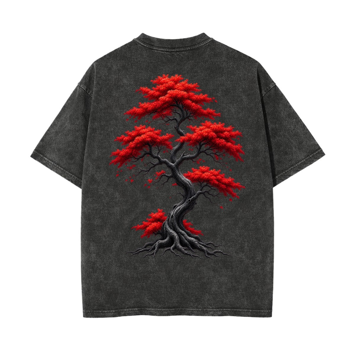 Crimson Moon Garden Front-and-Back Vintage Wash T-Shirt