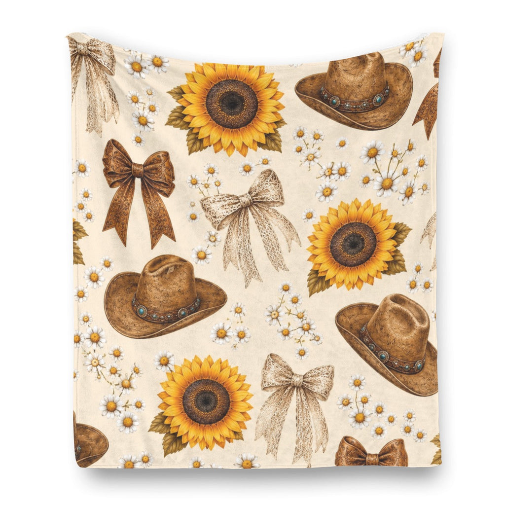 Western Sunflower Cowboy Hat Armchair Cover