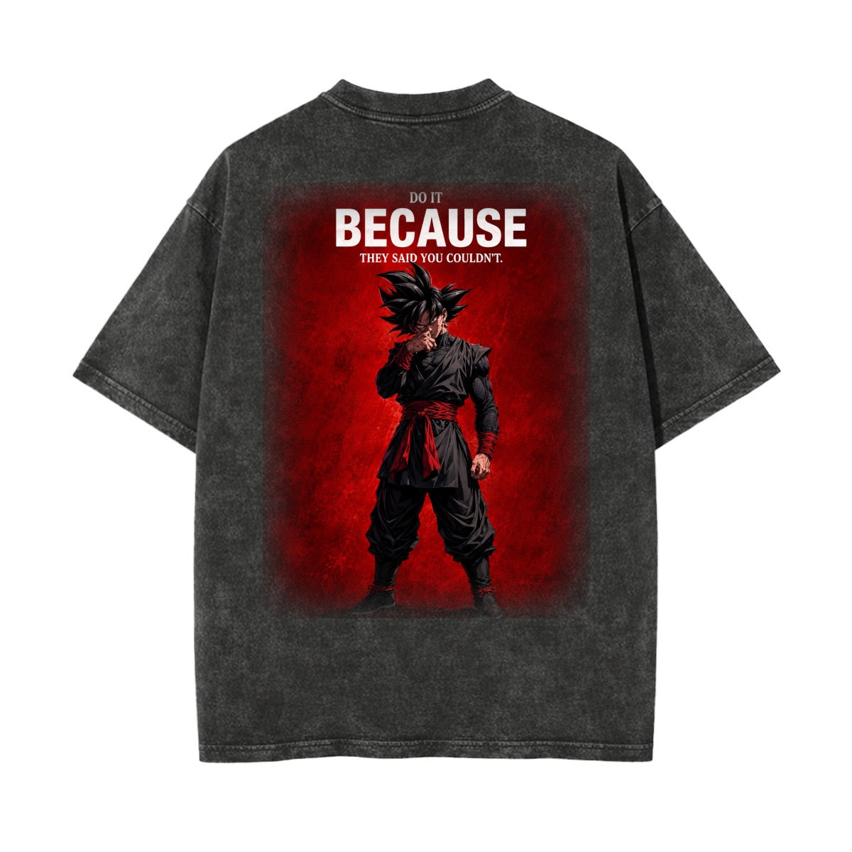 Because They Said You Couldn’t Anime Warrior Vintage Wash Graphic T-Shirt
