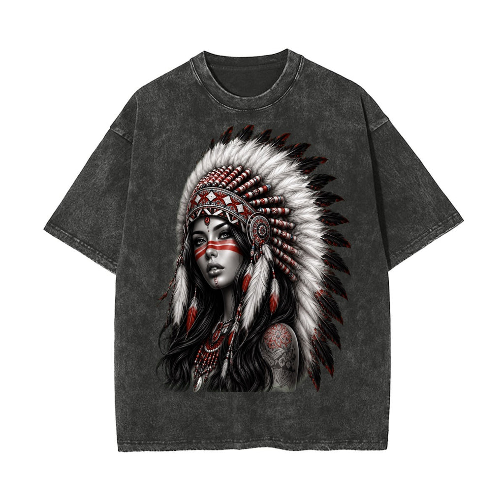 Crimson Spirit Portrait Vintage Wash T-Shirt