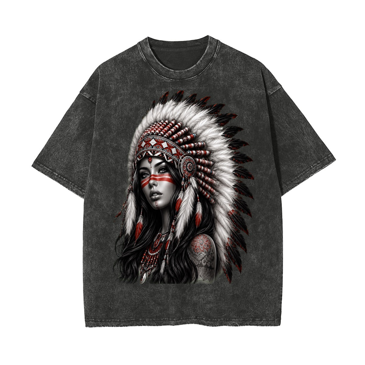 Crimson Spirit Portrait Vintage Wash T-Shirt