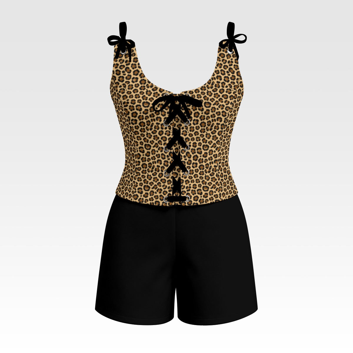 Women’s Cheetah-Print Bow-Tie Camisole Top
