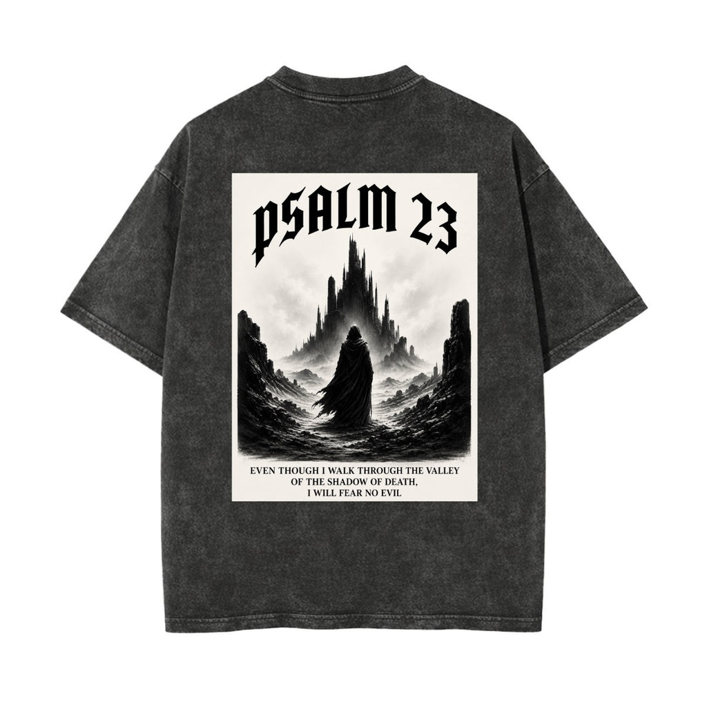 Psalm 23 Christian Graphic T-Shirt – “I Will Fear No Evil” Faith Tee