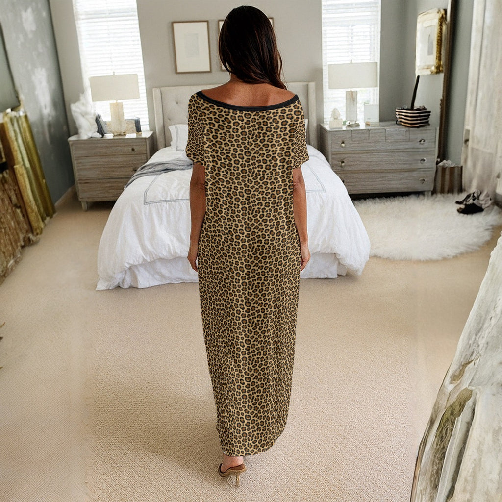 Classic Leopard Print Oversized Maxi Dress