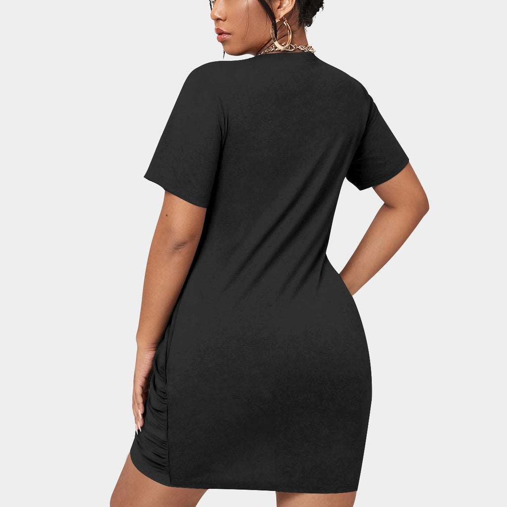 Fall Pumpkin & Sunflower Women’s T-Shirt Dress