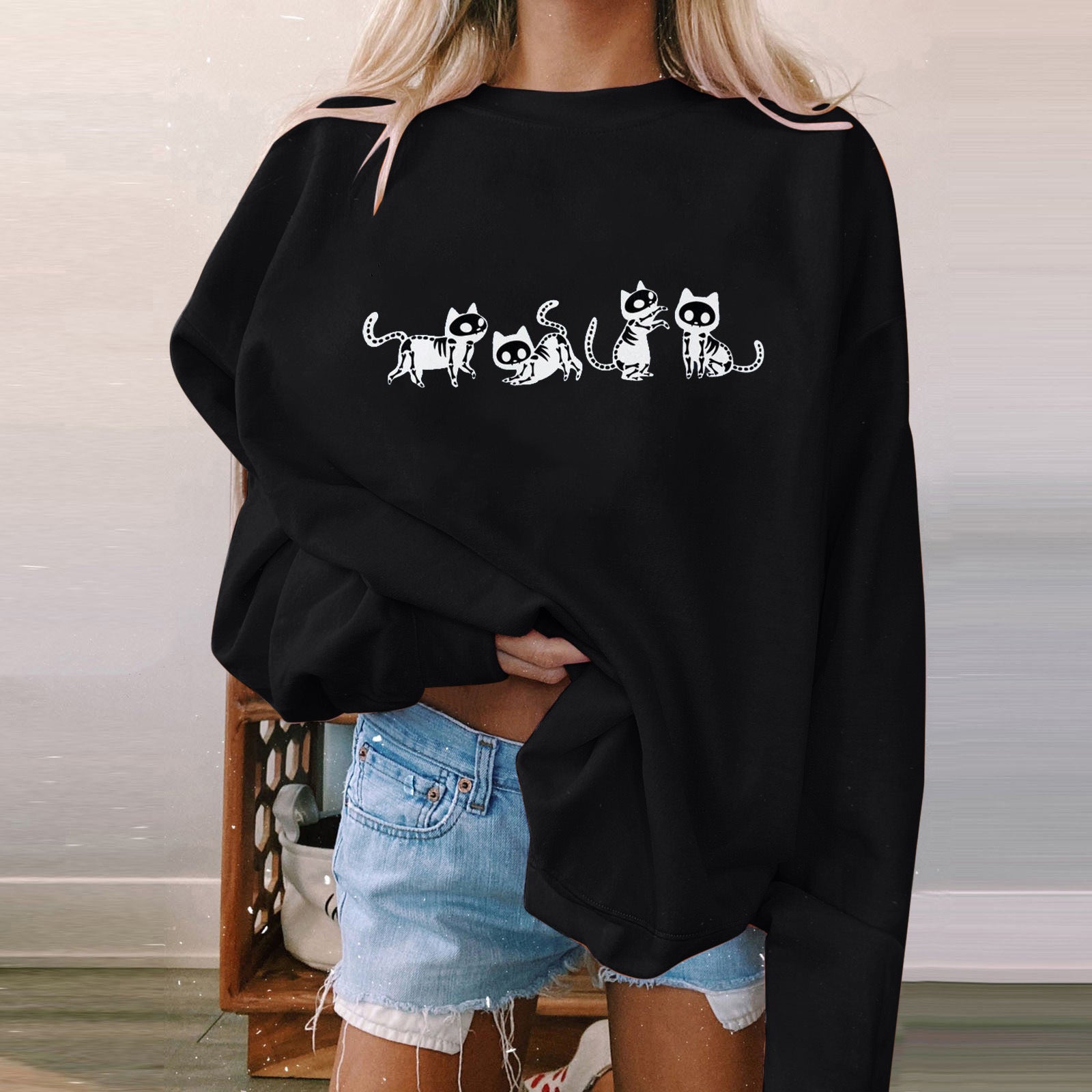Halloween Women's Long Sleeve Padded Sweatshirt