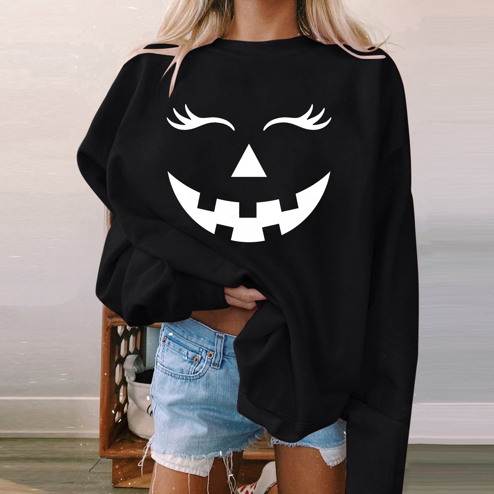 Halloween Women's Long Sleeve Padded Sweatshirt