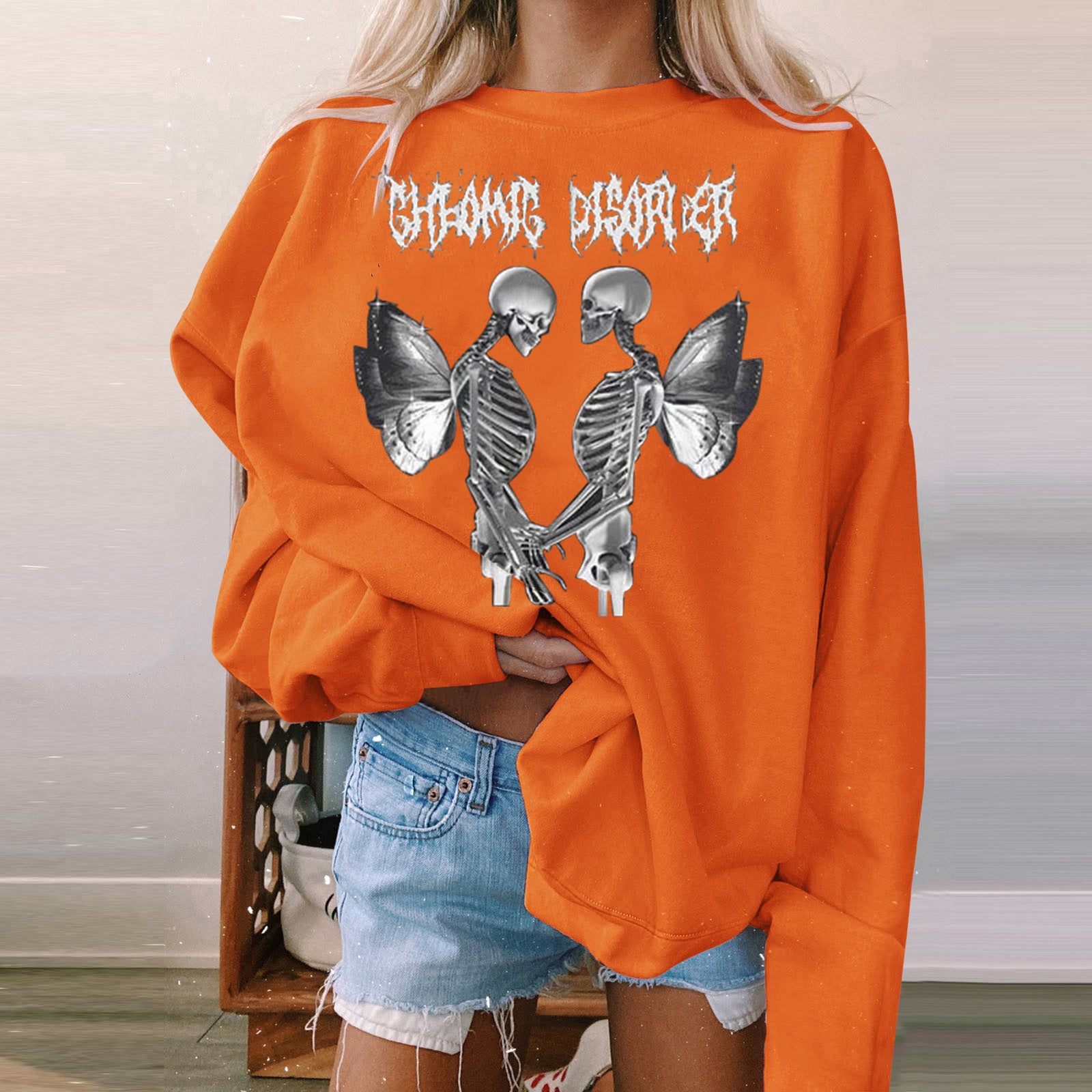 Halloween Women's Long Sleeve Padded Sweatshirt