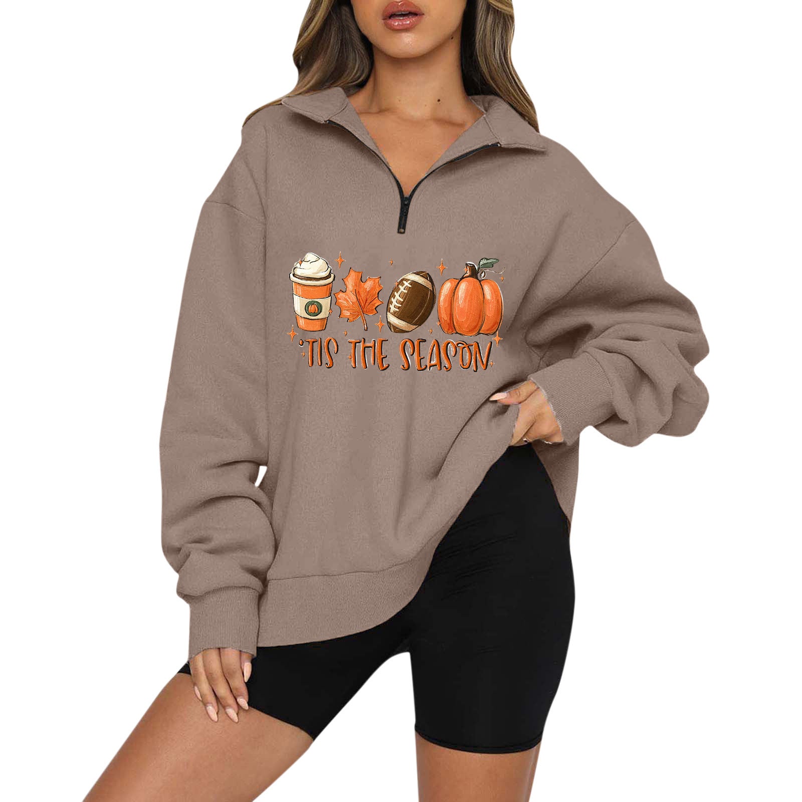 Women’s Halloween Pumpkin Zip Hoodie | Cozy Fall Sweatshirt