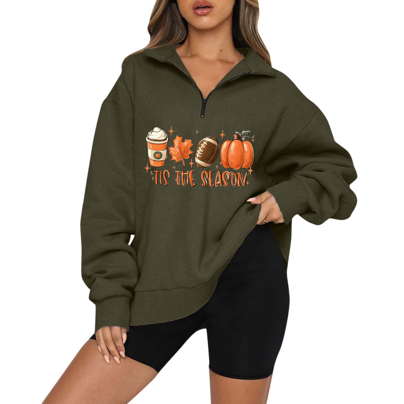 Women’s Halloween Pumpkin Zip Hoodie | Cozy Fall Sweatshirt