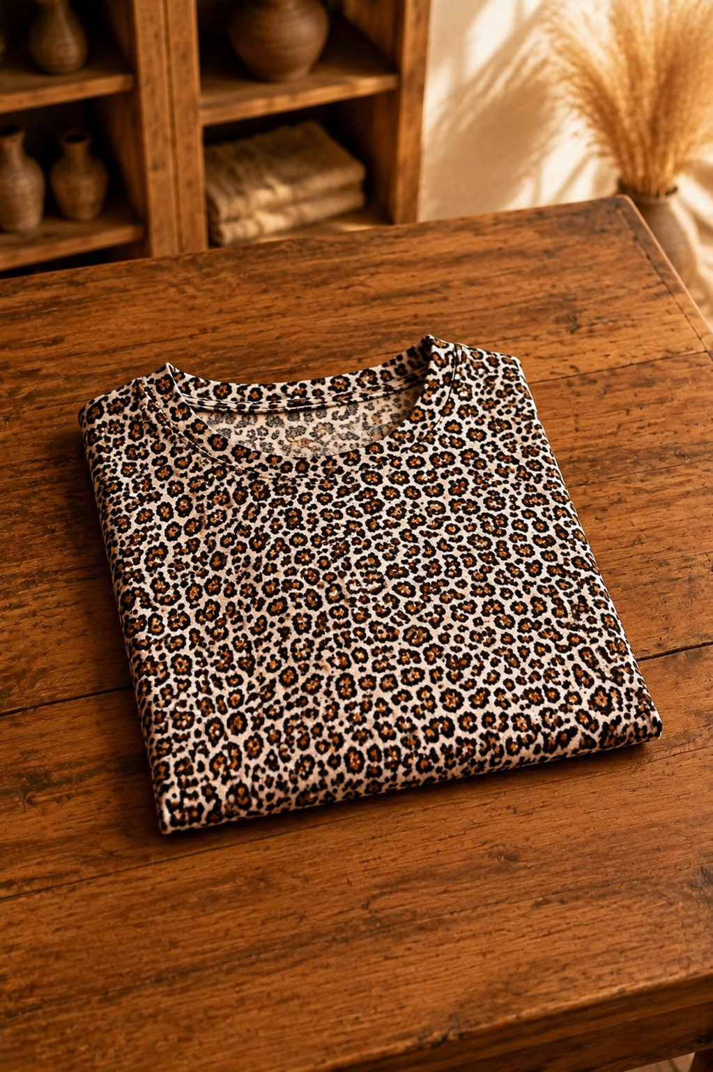 Women’s 100% Cotton Cheetah Print T-Shirt