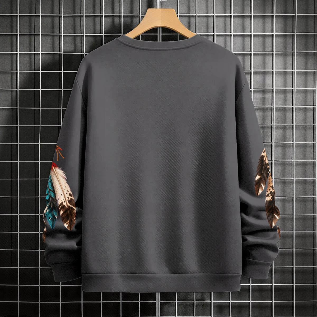 Free Spirit Feather Portrait Long-Sleeve Graphic T-Shirt