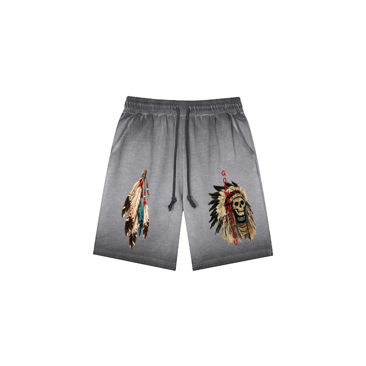 Vintage Spirit Graphic Casual Shorts