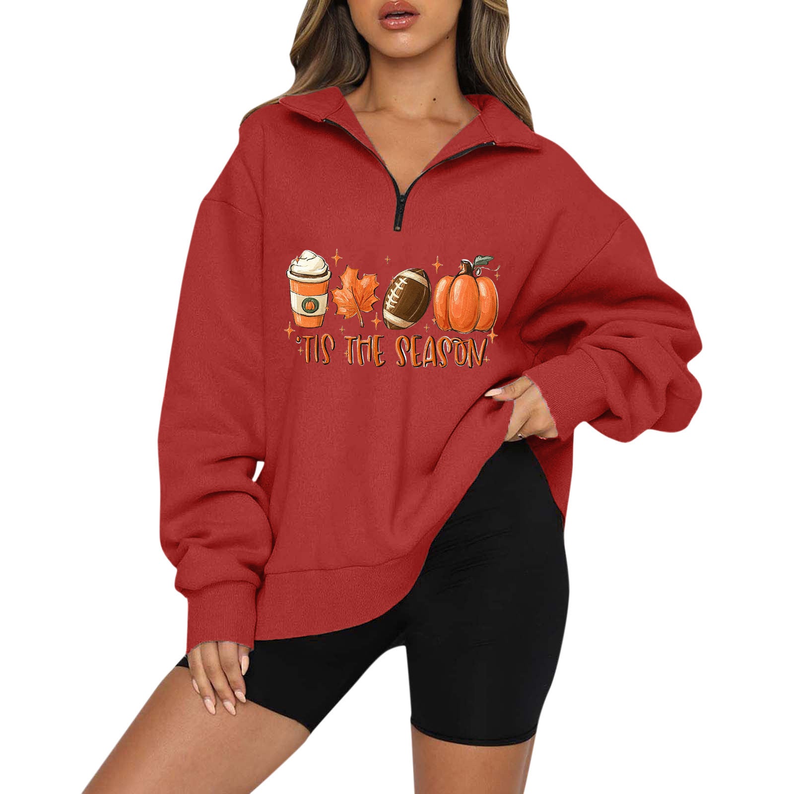 Women’s Halloween Pumpkin Zip Hoodie | Cozy Fall Sweatshirt