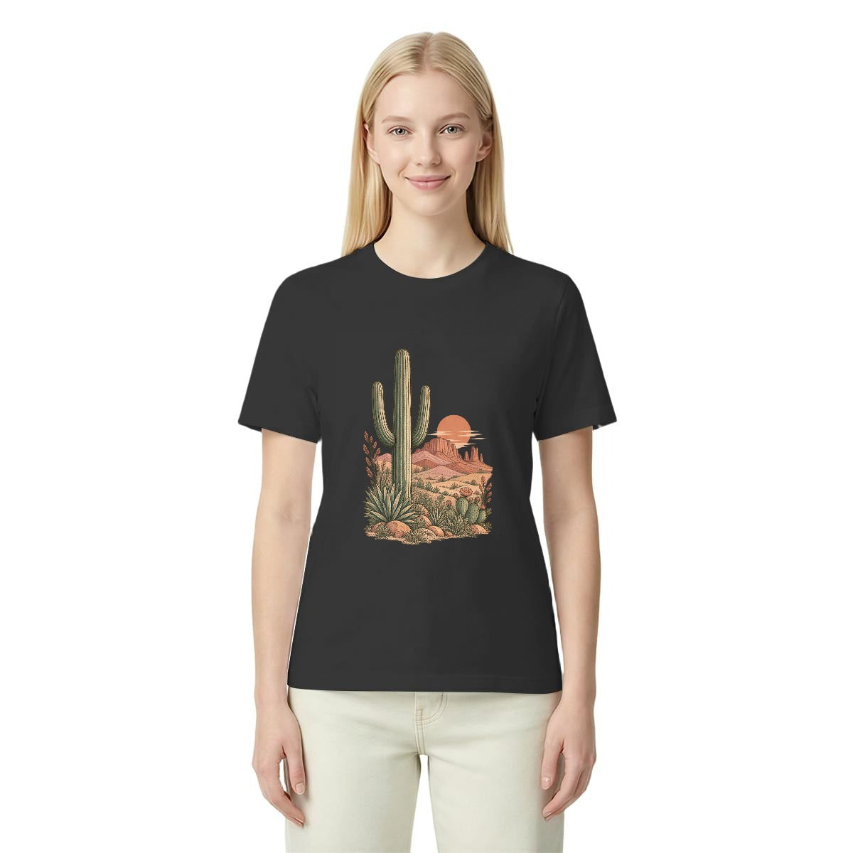 Women’s Southwestern Desert Cactus Graphic T-Shirt