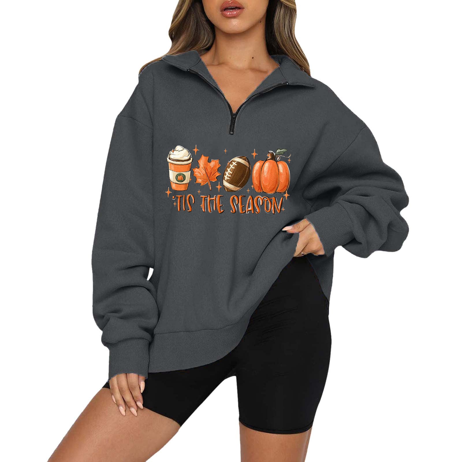 Women’s Halloween Pumpkin Zip Hoodie | Cozy Fall Sweatshirt