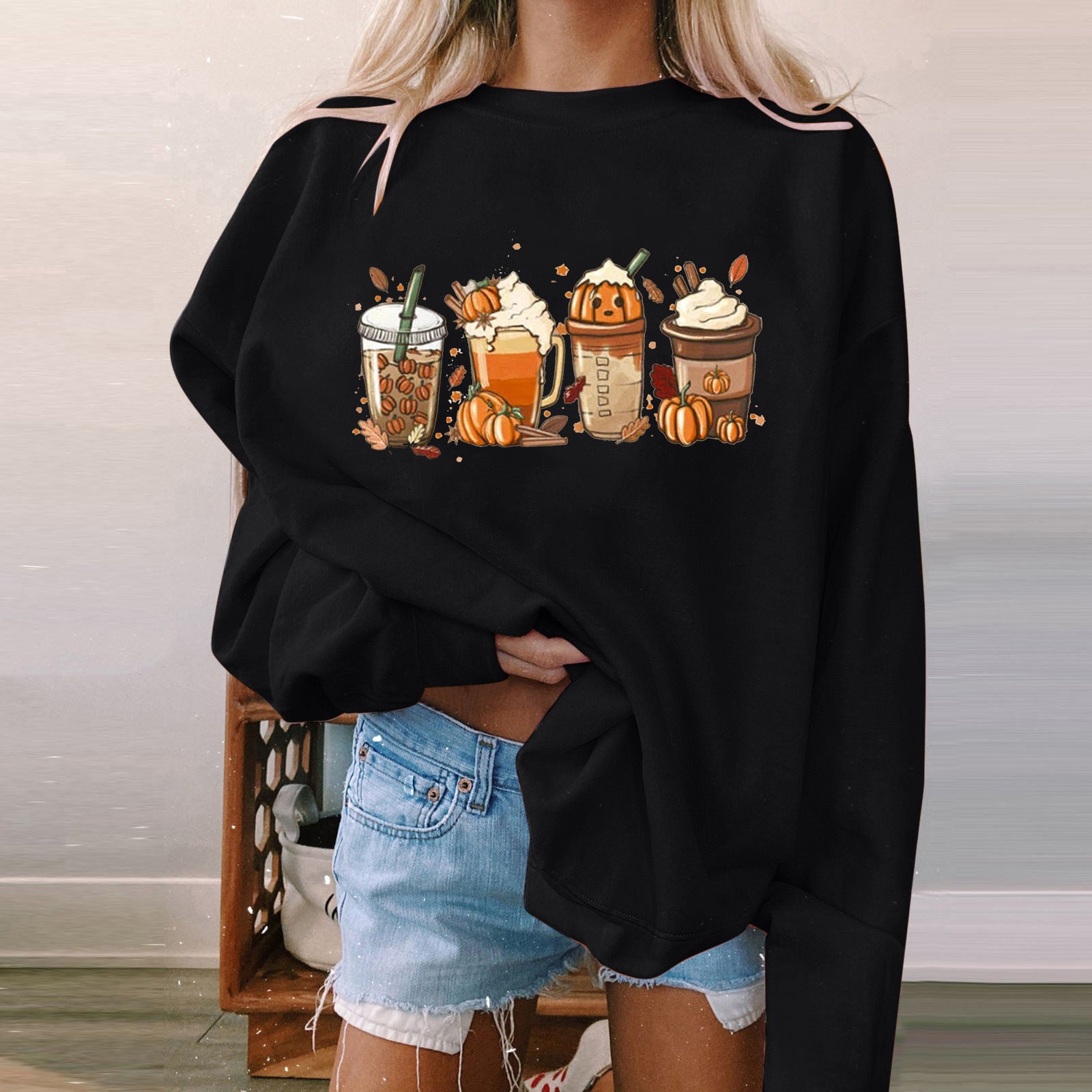 Halloween Women's Long Sleeve Padded Sweatshirt