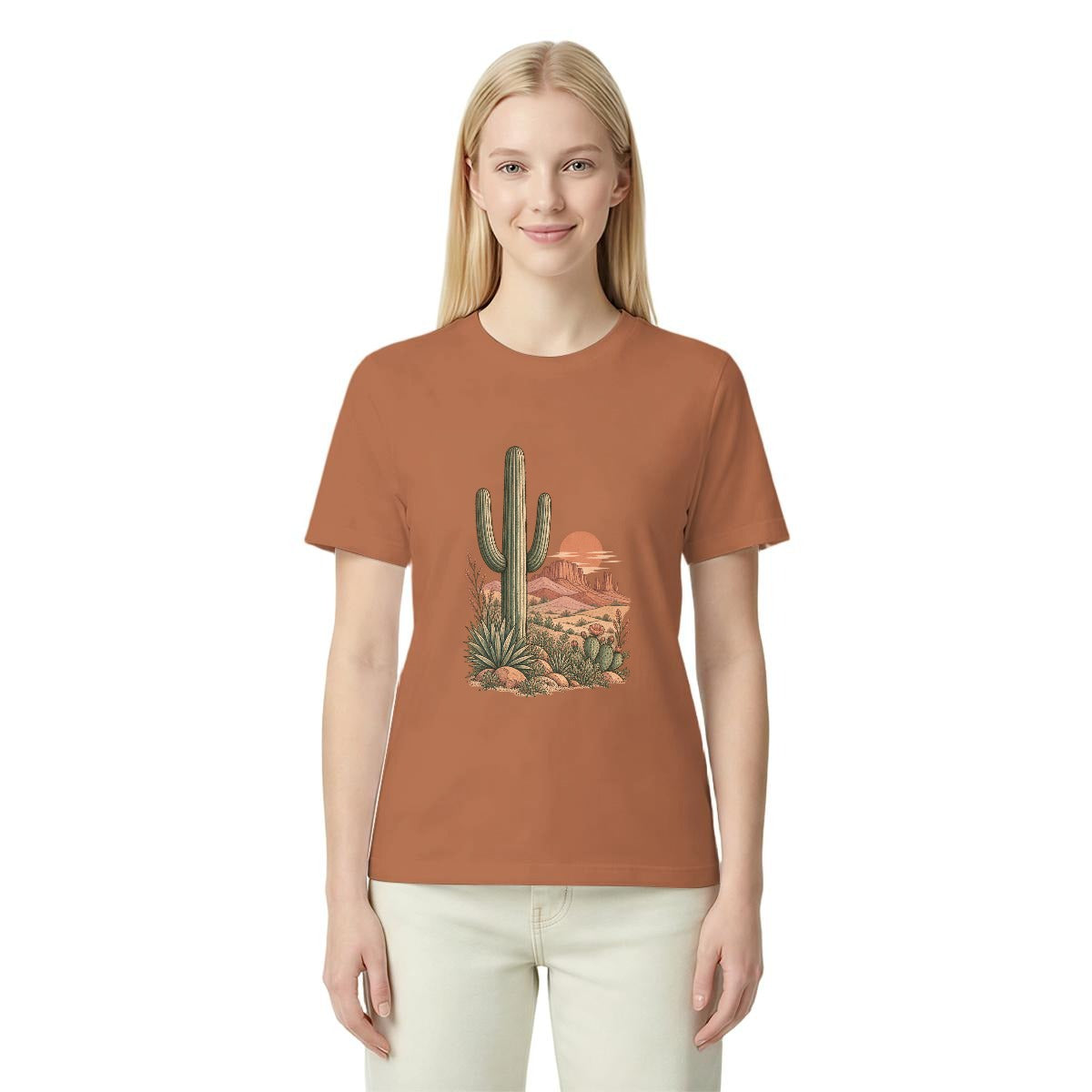 Women’s Southwestern Desert Cactus Graphic T-Shirt