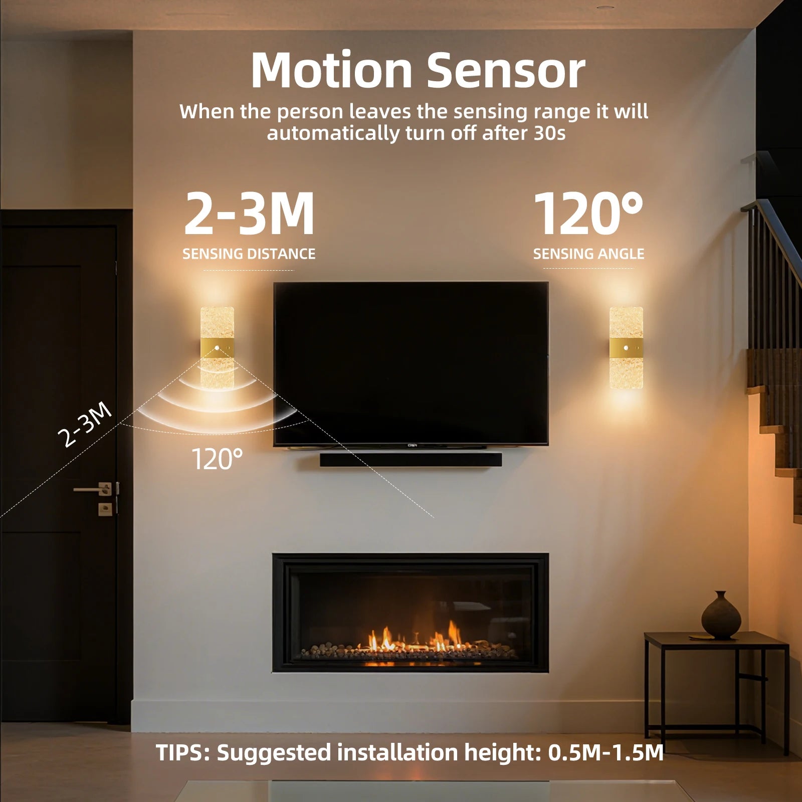 Rechargeable Motion Sensor LED Wall Light