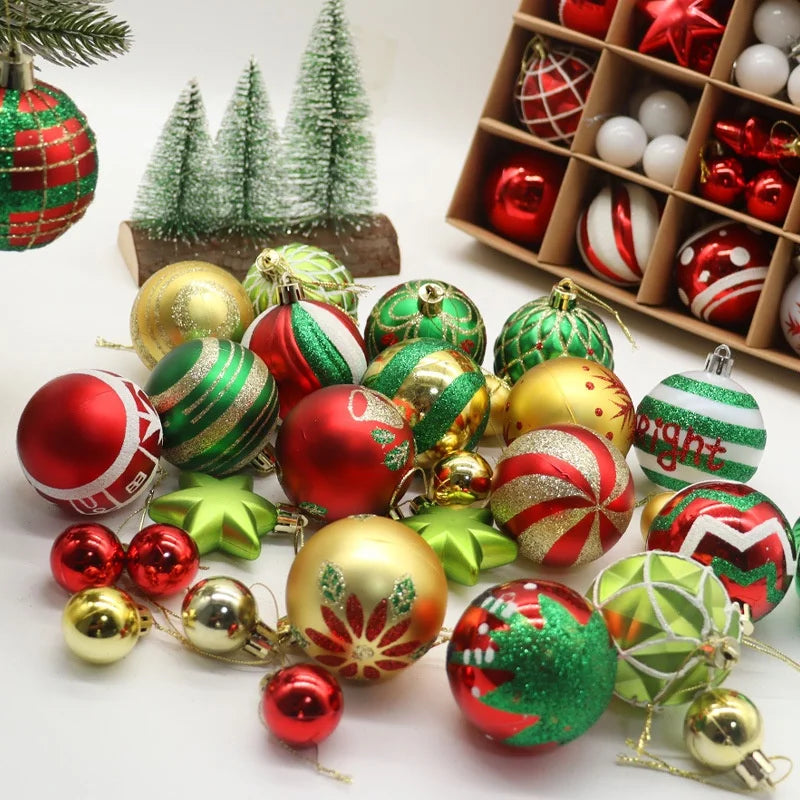 Pastel Christmas Ornament Ball Set – Hanging Tree Decorations
