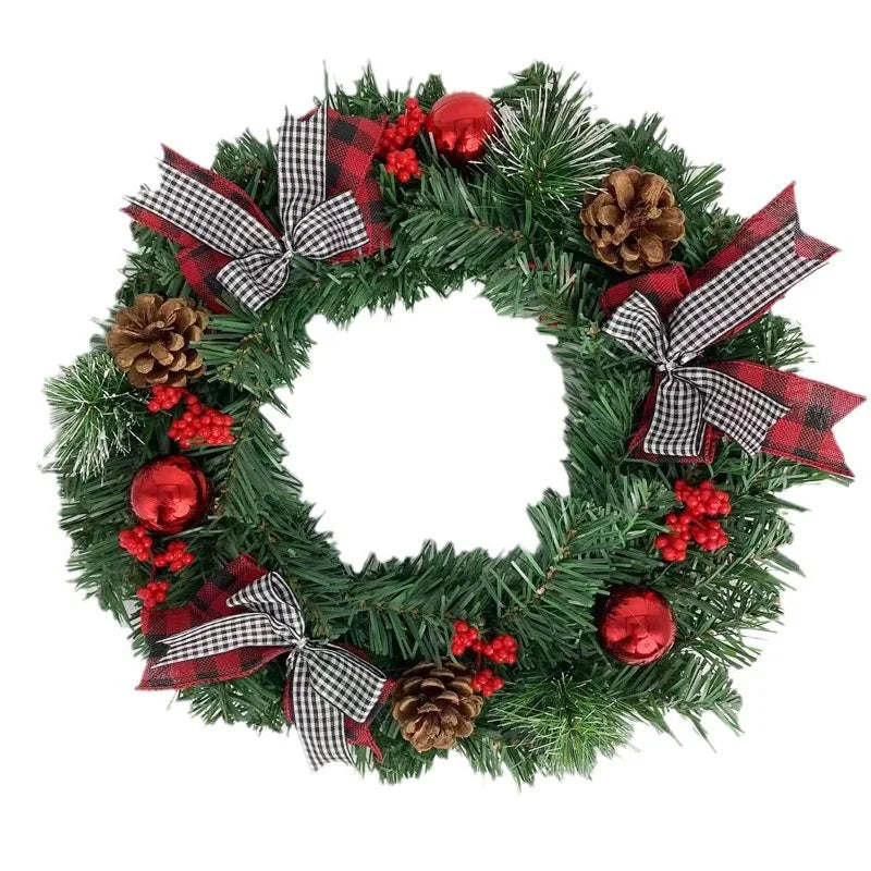 Decorative Christmas Wreath for Front Door, Wall & Holiday Home Décor