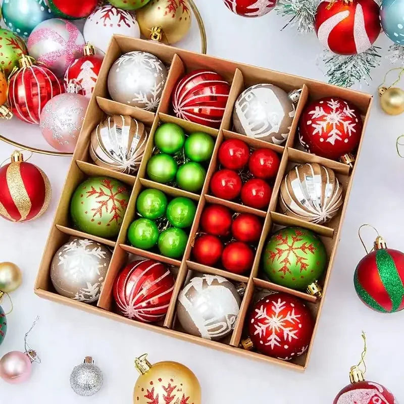 Pastel Christmas Ornament Ball Set – Hanging Tree Decorations