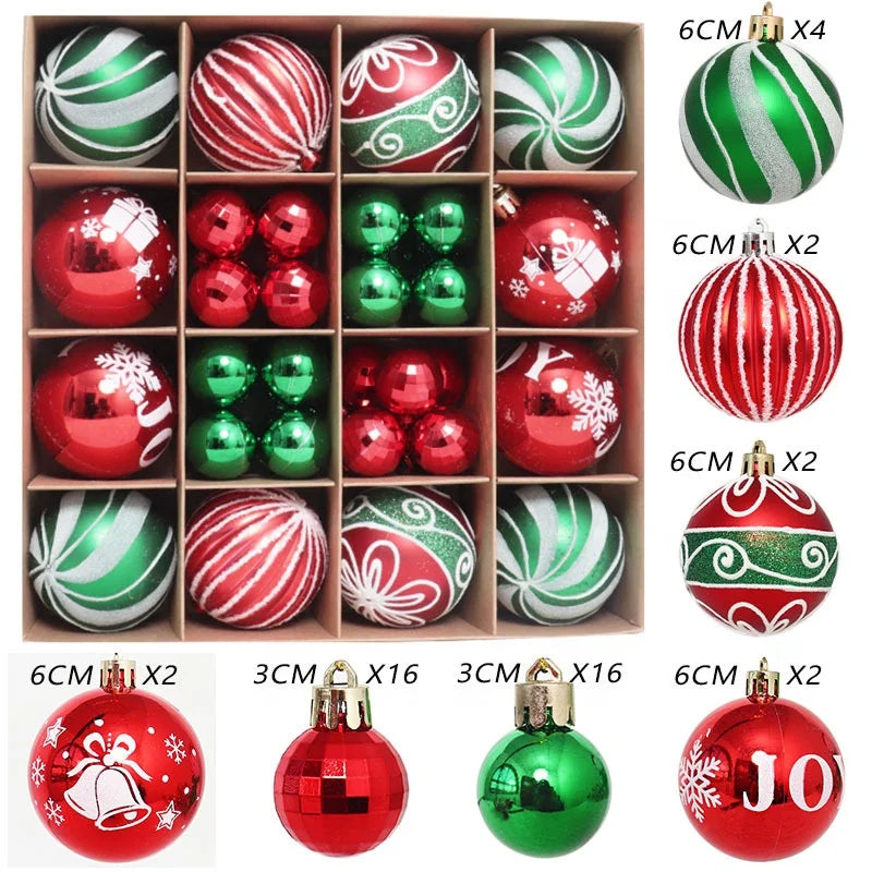 Pastel Christmas Ornament Ball Set – Hanging Tree Decorations
