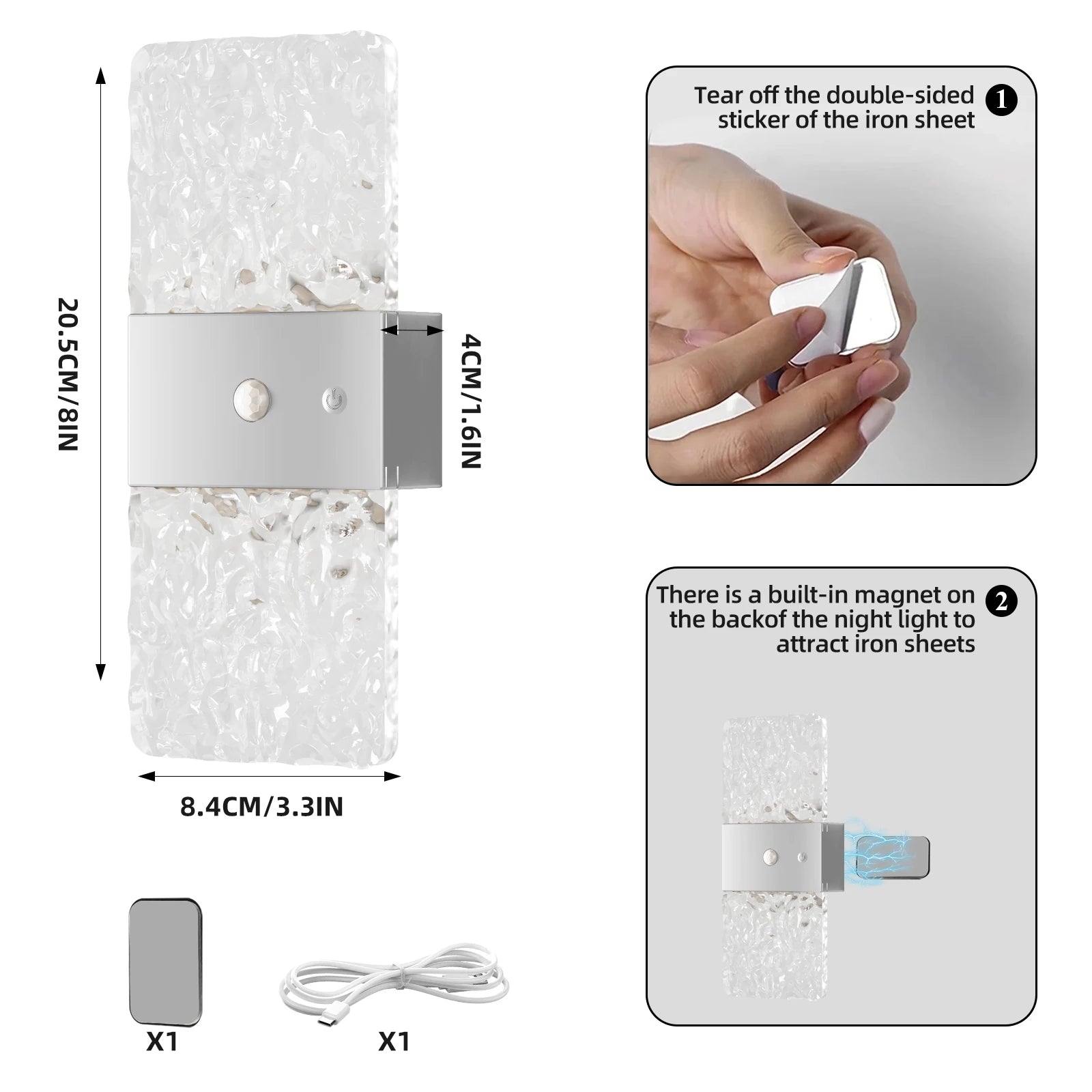 Rechargeable Motion Sensor LED Wall Light