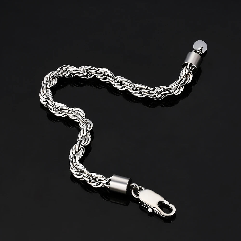 Classic 18K Gold Twist Chain Bracelet