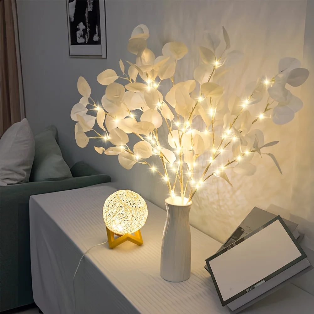 LED Apple Leaf Branch Lights – Battery-Powered Decorative Tree for Home Décor