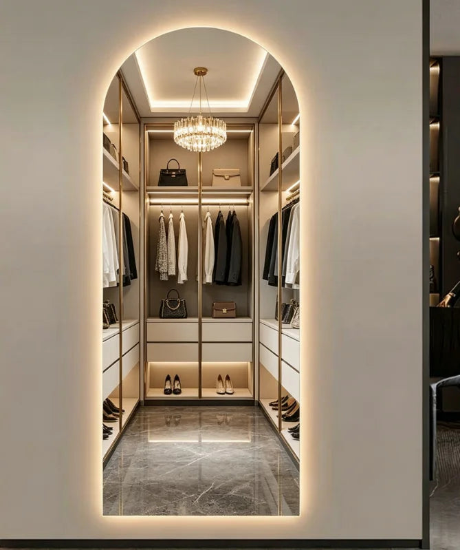 Modern LED Wall Mirror with Touch Control