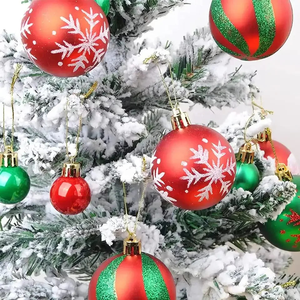 Pastel Christmas Ornament Ball Set – Hanging Tree Decorations