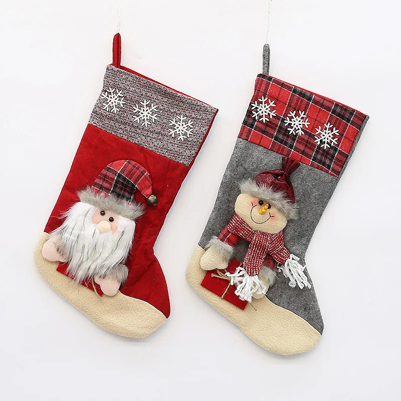 Christmas Character Stocking – Santa, Snowman & Reindeer Holiday Stockings