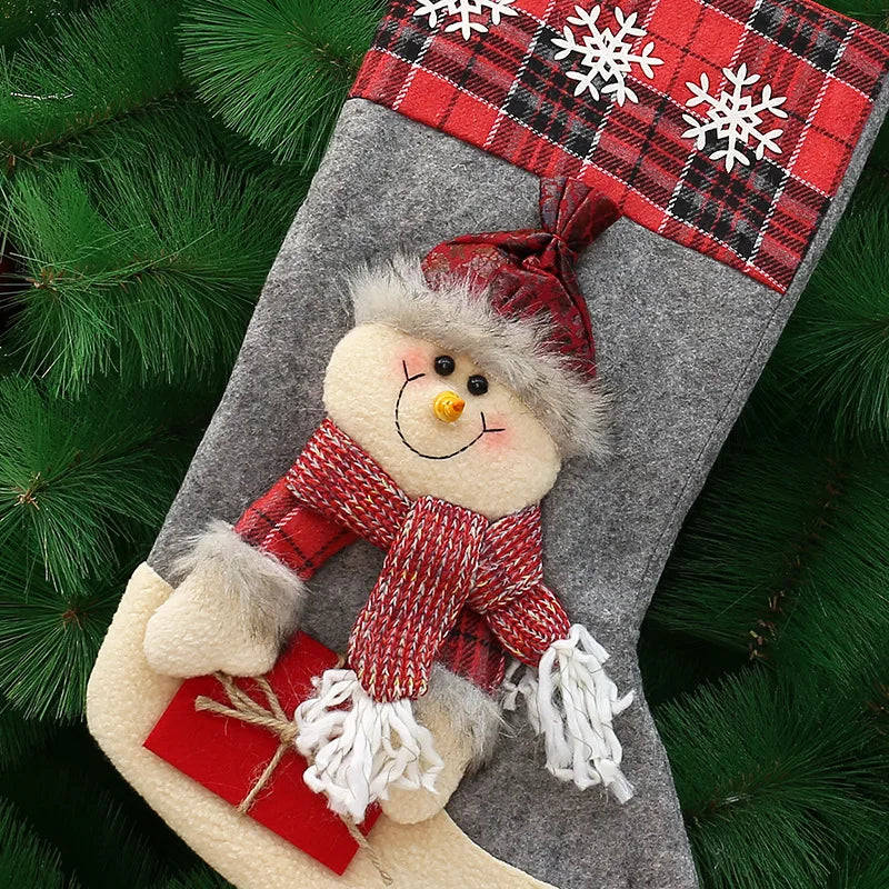 Christmas Character Stocking – Santa, Snowman & Reindeer Holiday Stockings