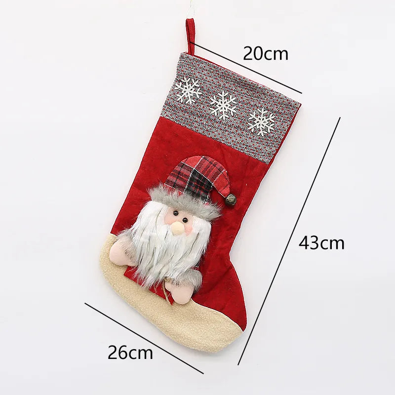 Christmas Character Stocking – Santa, Snowman & Reindeer Holiday Stockings