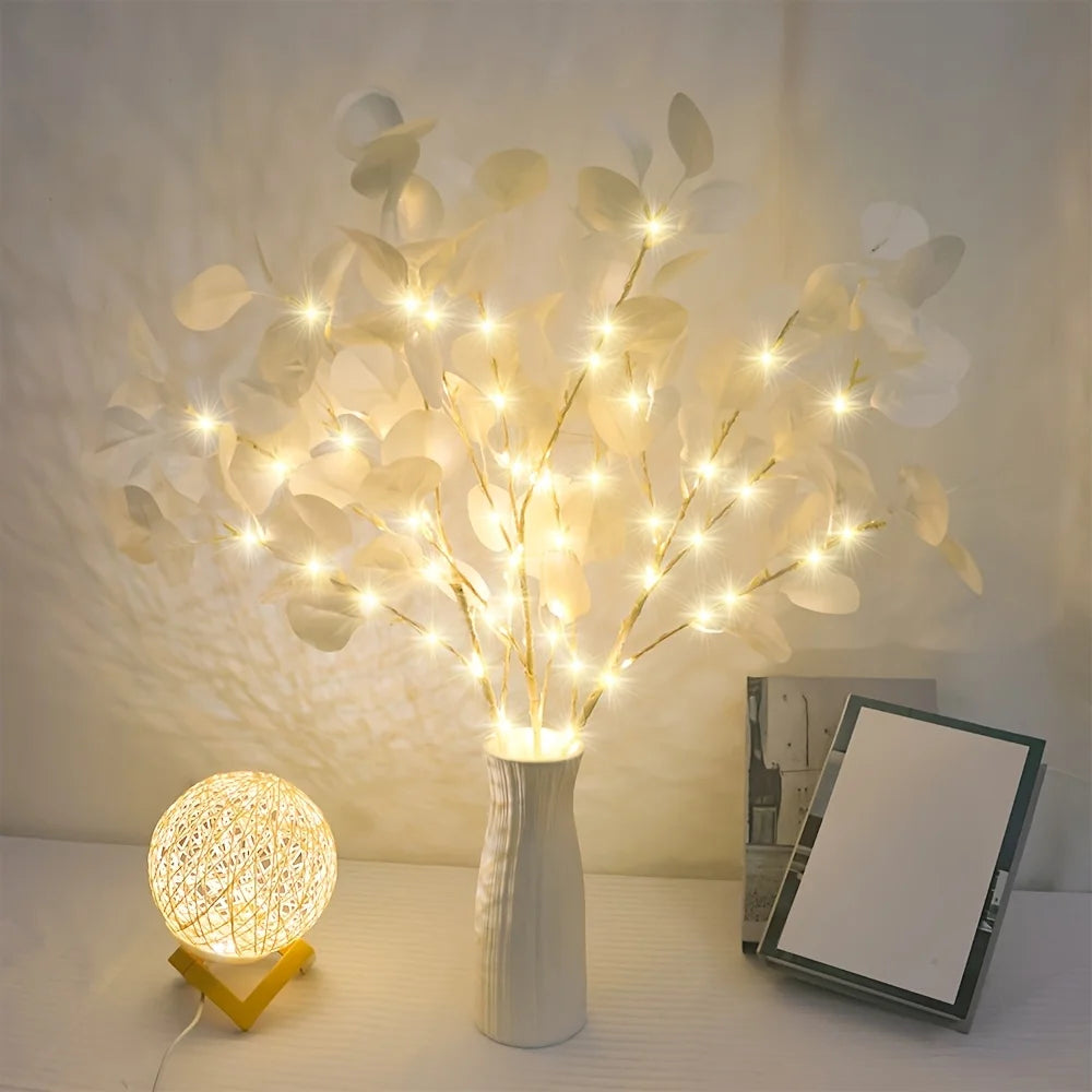 LED Apple Leaf Branch Lights – Battery-Powered Decorative Tree for Home Décor