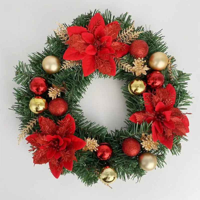 Decorative Christmas Wreath for Front Door, Wall & Holiday Home Décor