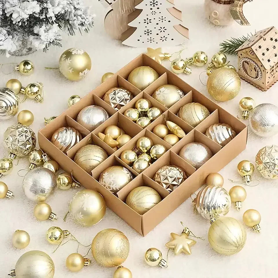 Pastel Christmas Ornament Ball Set – Hanging Tree Decorations