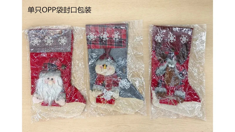 Christmas Character Stocking – Santa, Snowman & Reindeer Holiday Stockings