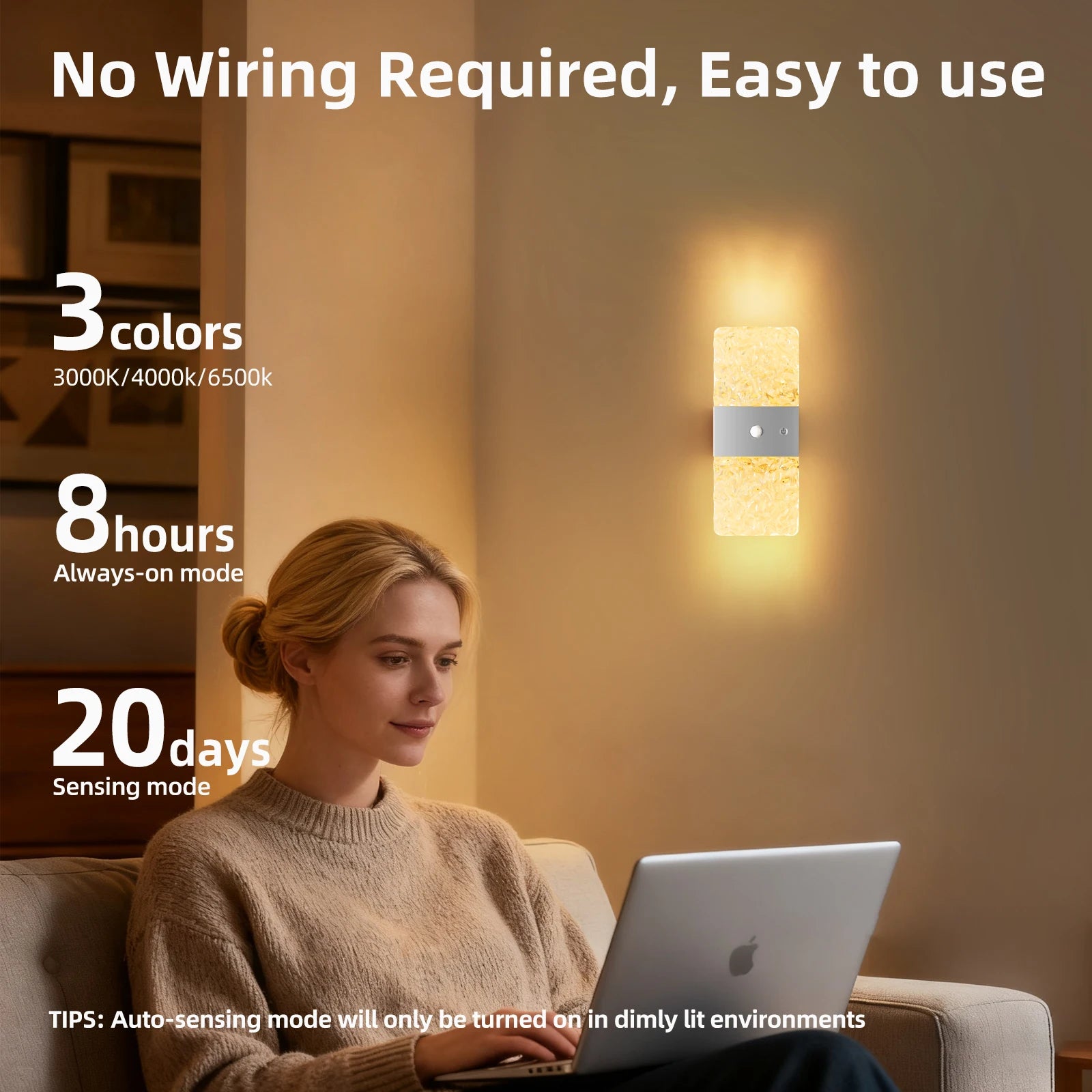 Rechargeable Motion Sensor LED Wall Light
