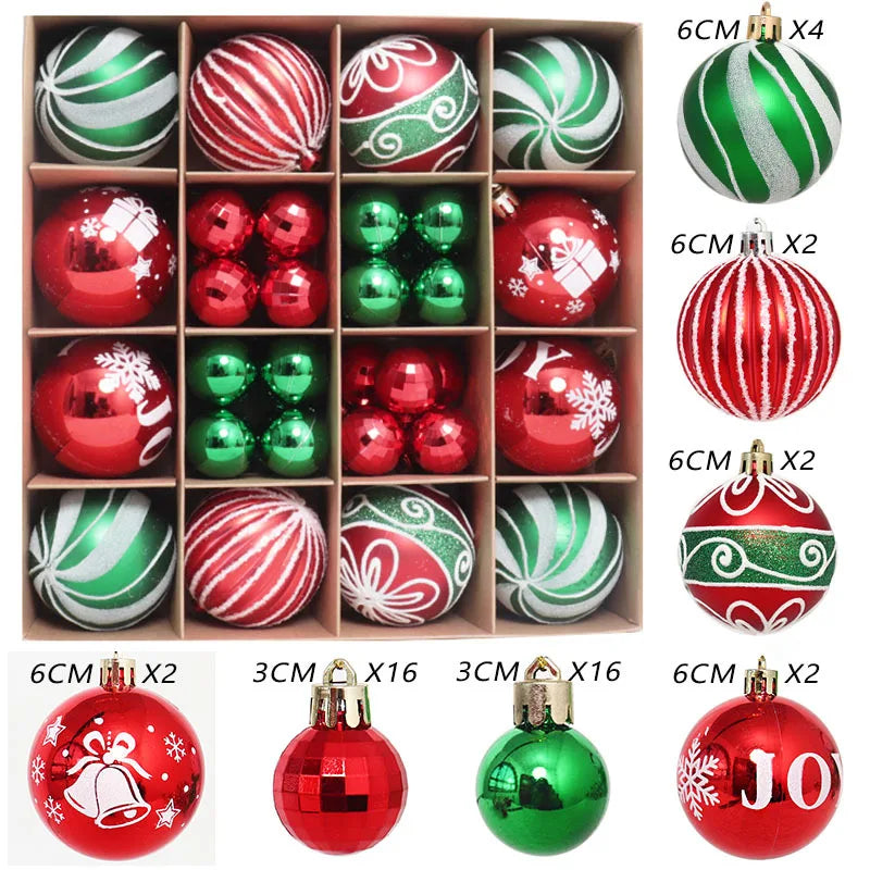 Pastel Christmas Ornament Ball Set – Hanging Tree Decorations