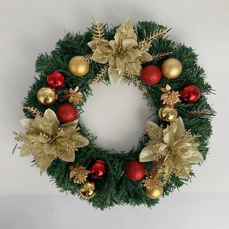Decorative Christmas Wreath for Front Door, Wall & Holiday Home Décor