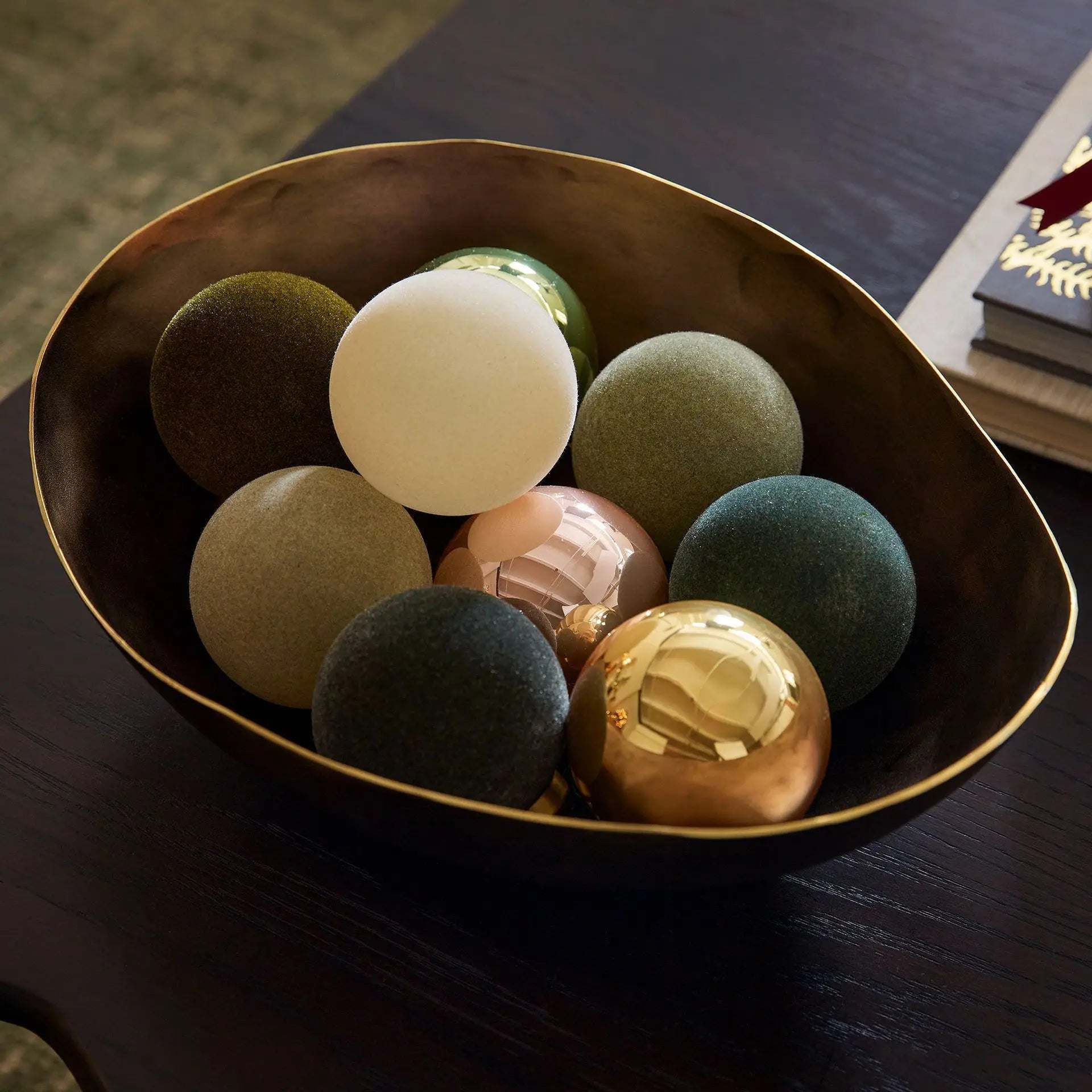 Luxury Flocked Christmas Ball Ornaments – 9-Piece Holiday Set