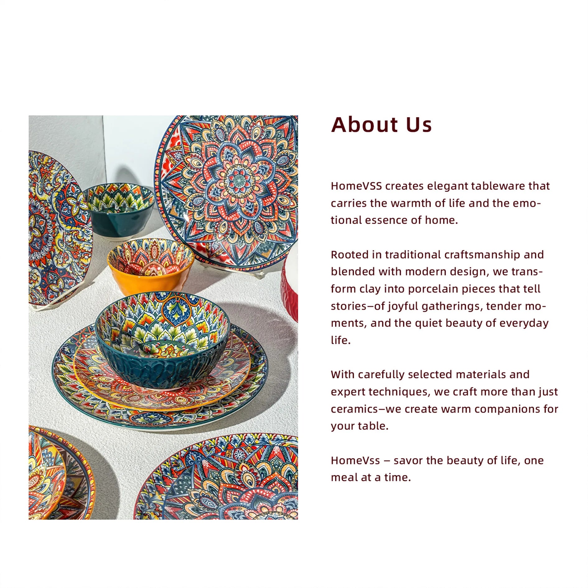 Luxury Boho Ceramic Dinnerware Set