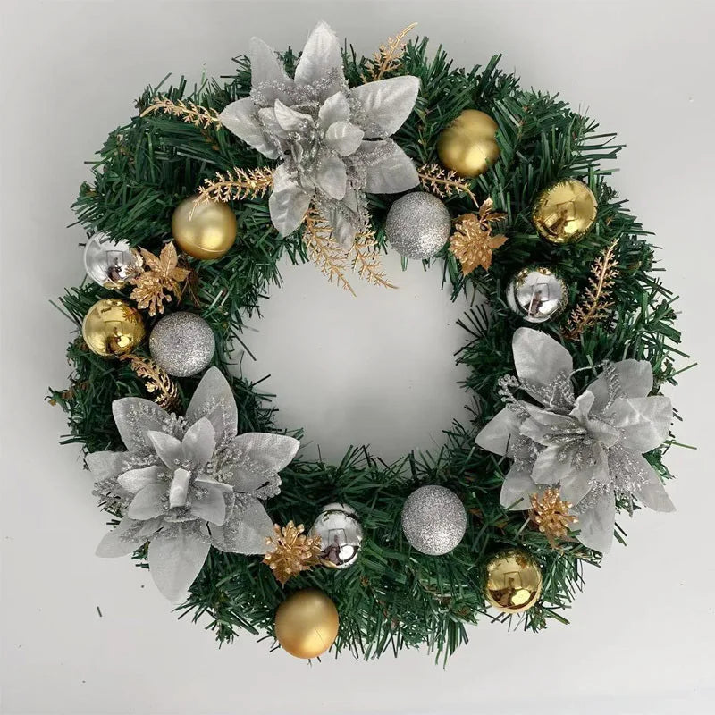 Decorative Christmas Wreath for Front Door, Wall & Holiday Home Décor